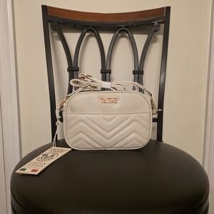 NWT Valentino Orlandi Off-White Quilted Crossbody Bag